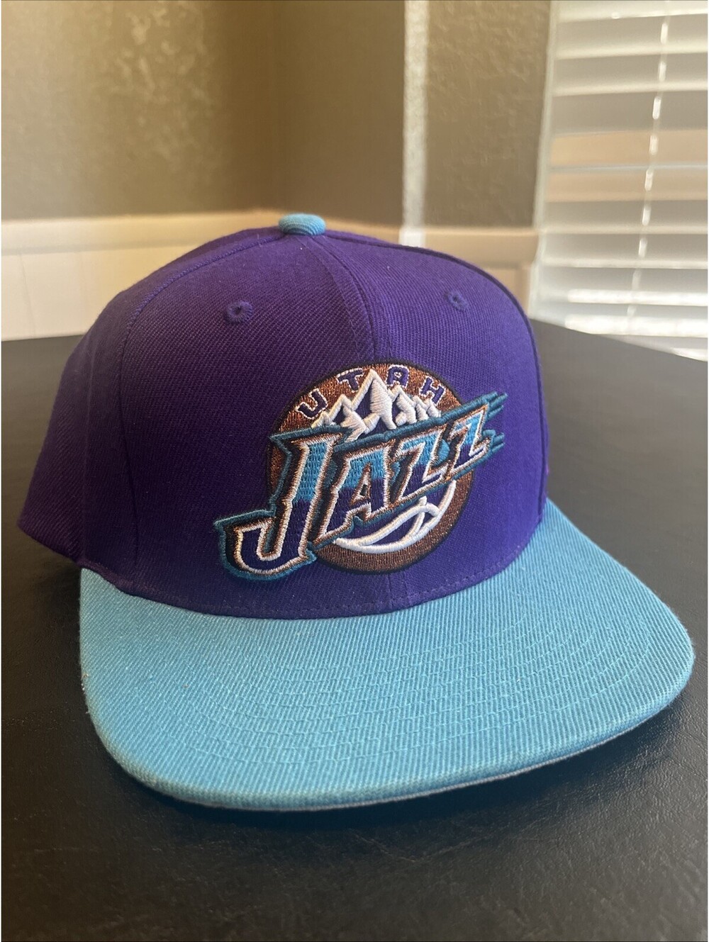 Vintage Utah Jazz 1993 All Star Game Hat Mitchell & Ness Snapback NBA Purple/Blu